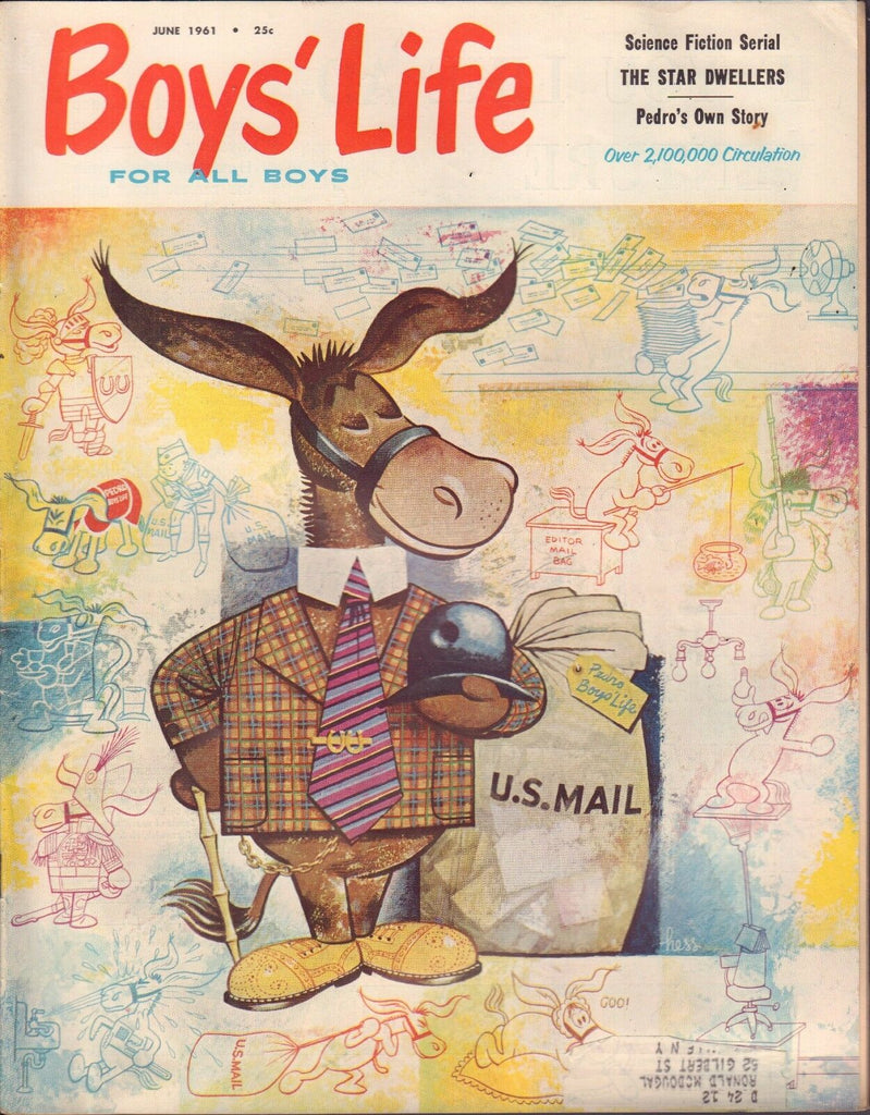 Boy's Life June 1961 The Star Dwellers, U.S. Mail w/ML 011717DBE