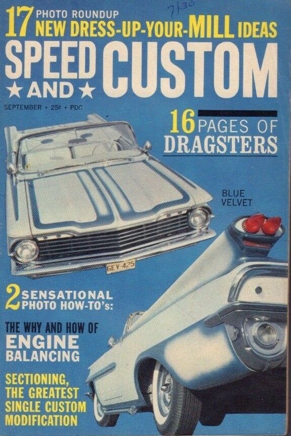 Speed and Custom September 1962 Daryl Starbird Howard Winters 122218DBE