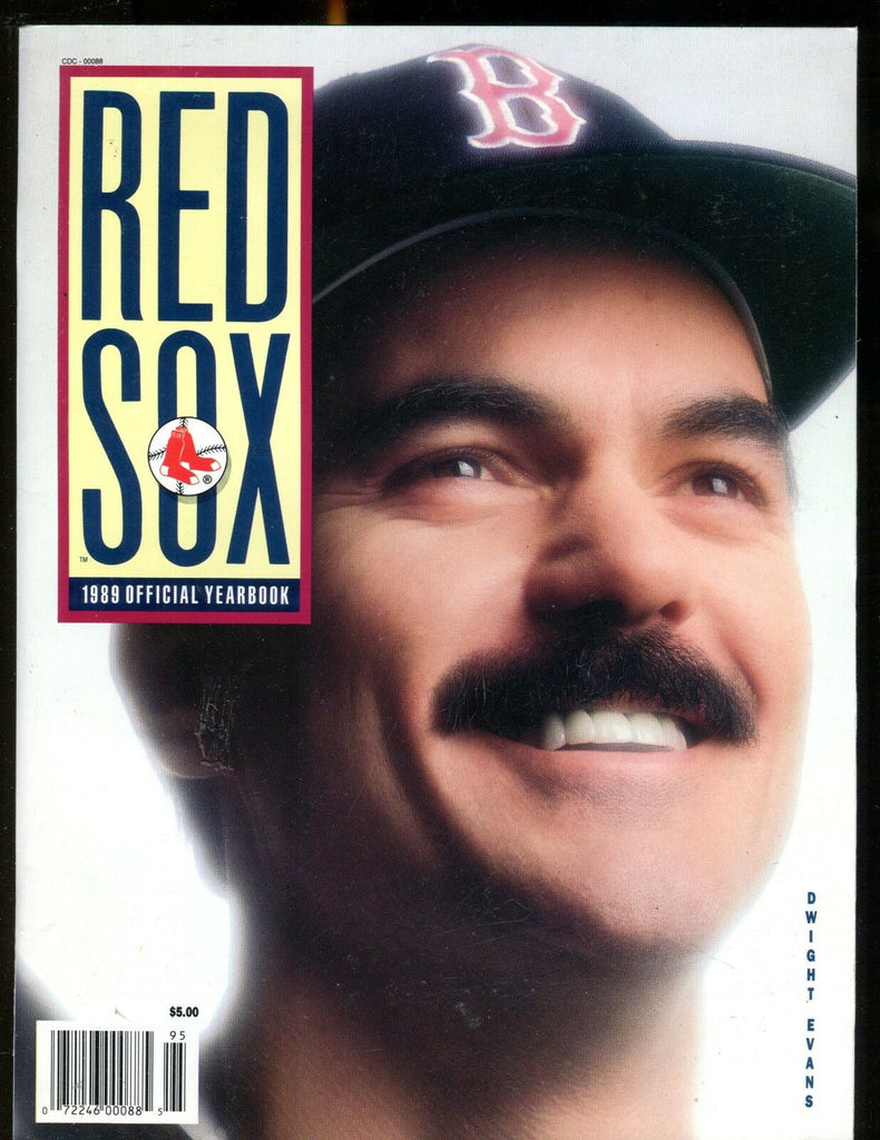 Boston Red Sox 1989 Yearbook Dwight Evans EX 013117jhe