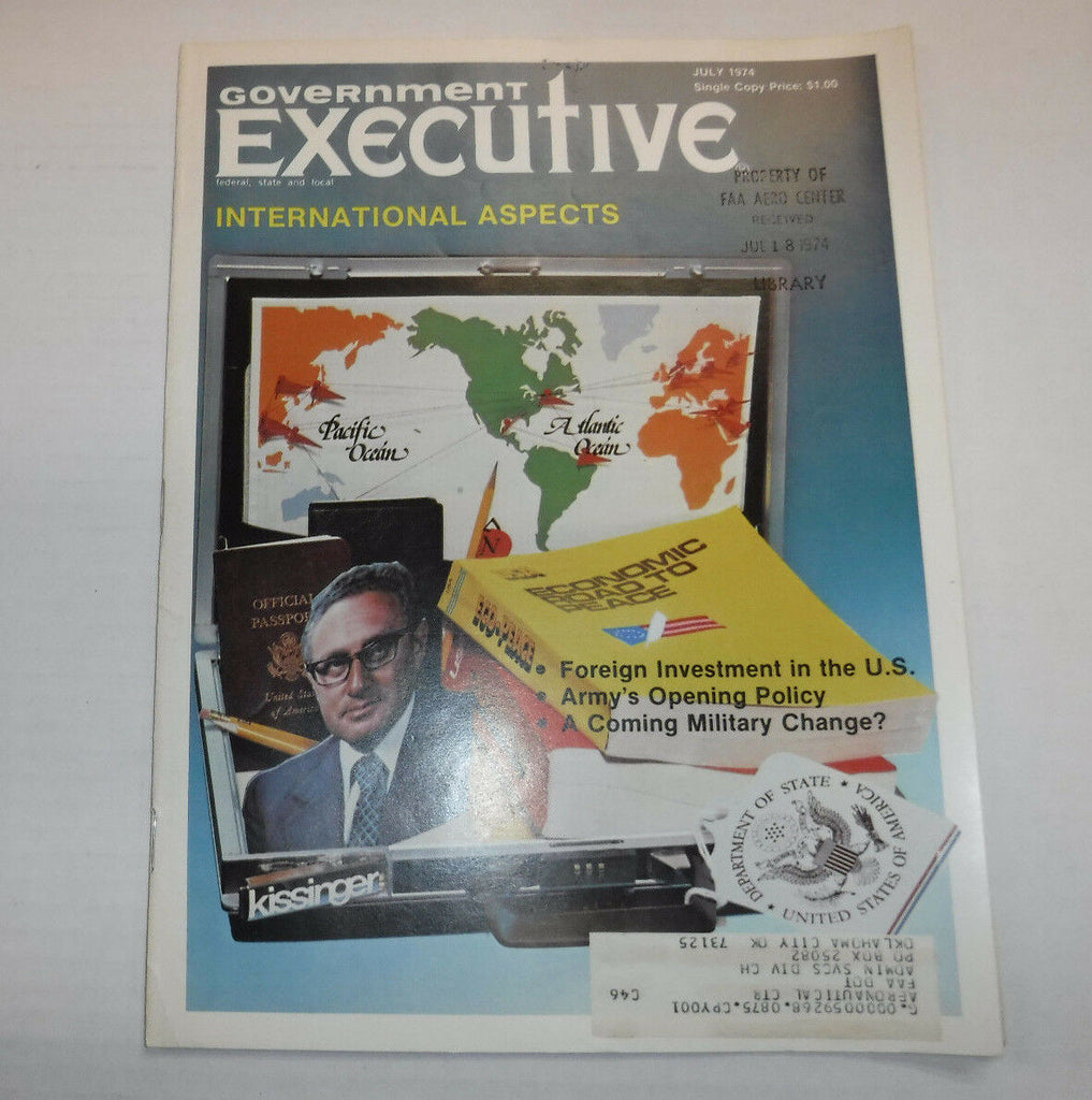 Government Executive Magazine International Aspect July 1974 FAL FAA 102516R