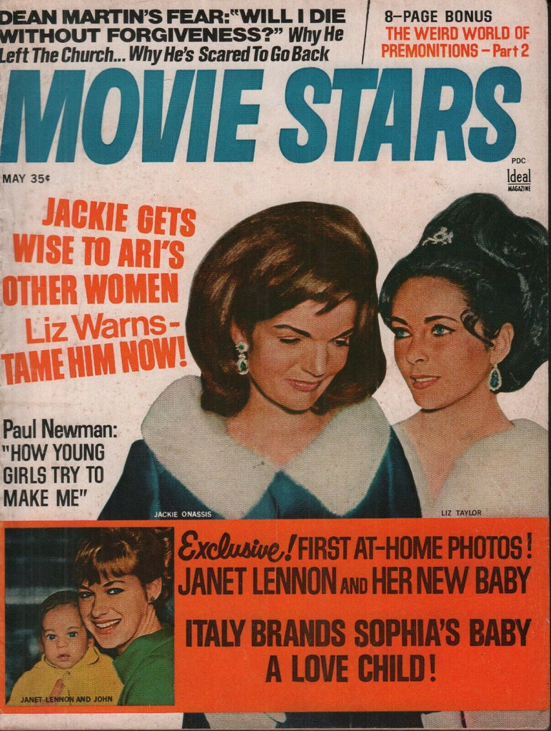 Movie Stars May 1969 Jackie Kennedy Onassis Elizabeth Taylor 062019AME2