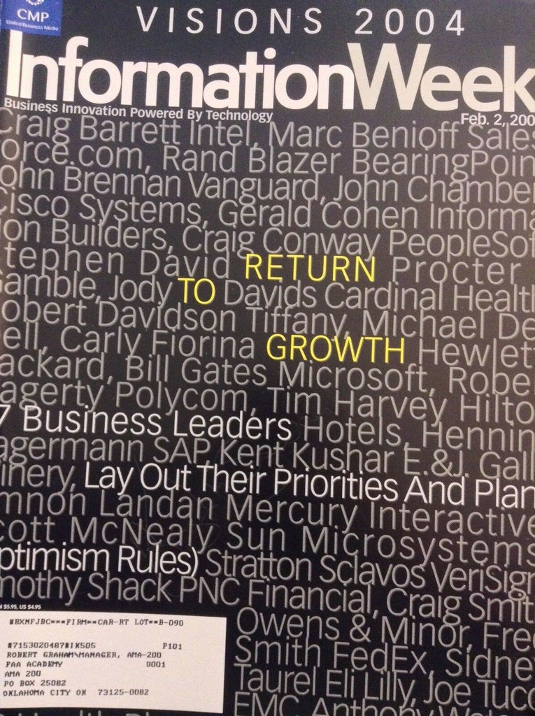 Information Week Magazine Return To Growth Visions February 2004 051018nonrh