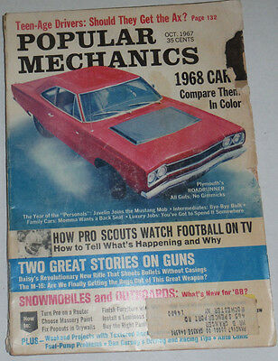 Popular Mechanics Magazine Plymouth's Roadrunner October 1967 120614R