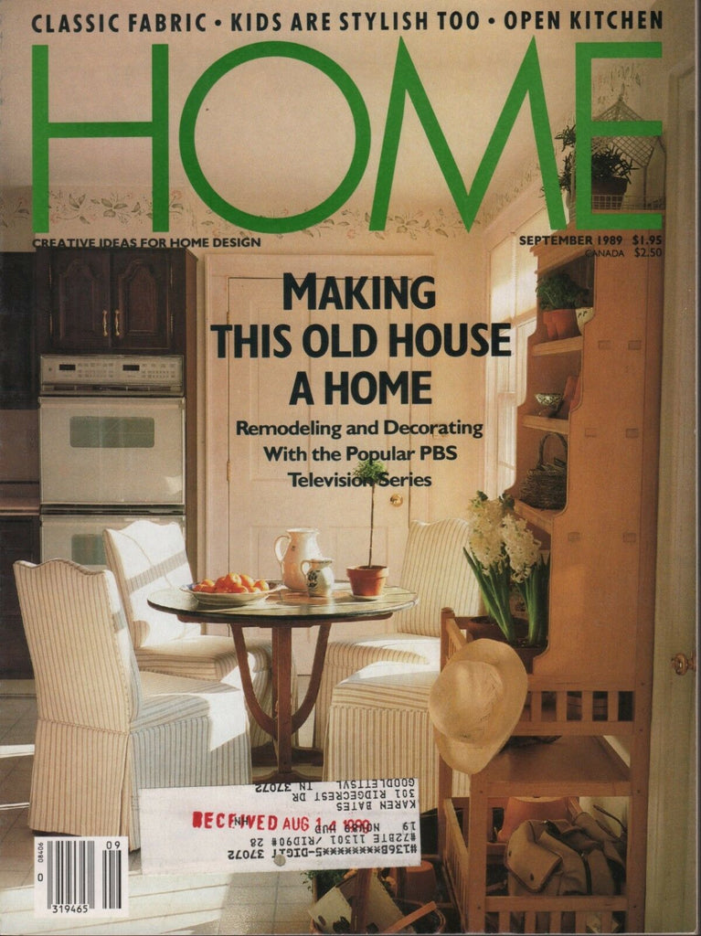 Home Magazine September 1989 Jon Jensen This Old House w/ML 090318DBE2
