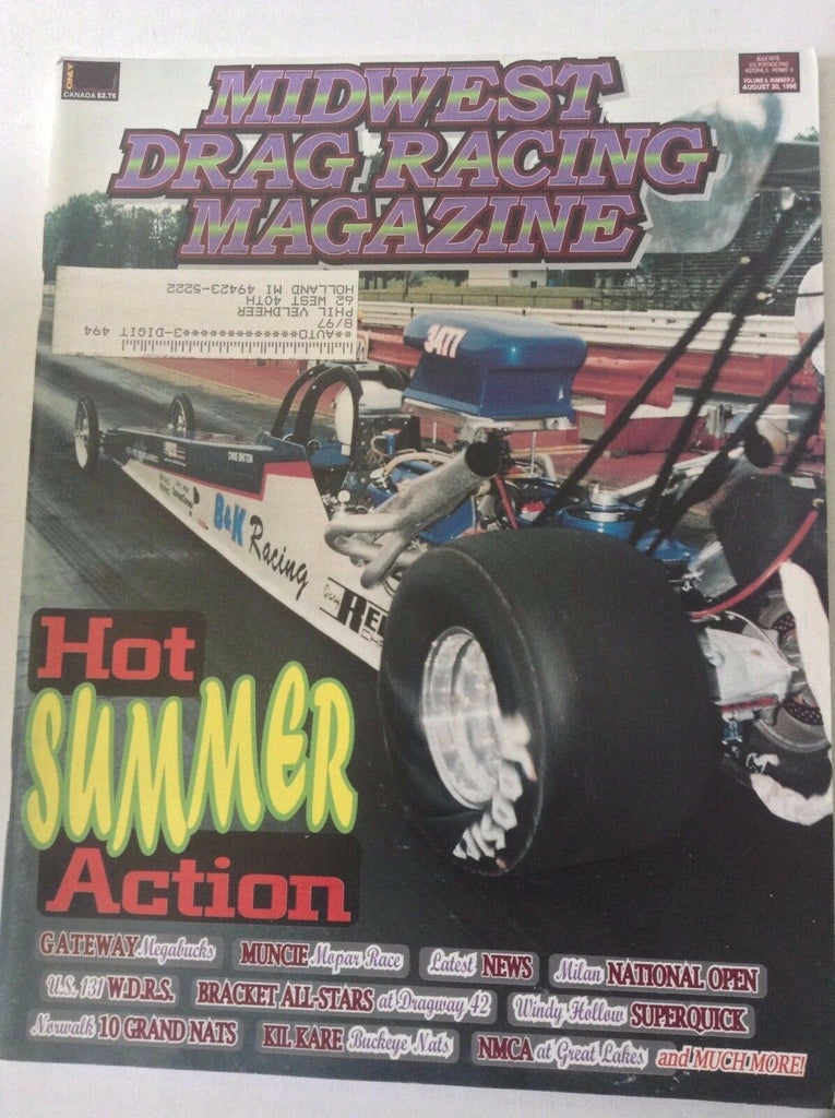 Midwest Drag Racing Magazine Gateway Megabucks August 30, 1996 041817nonrh