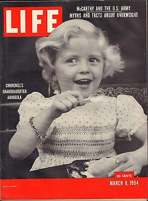 Life Magazine March 8 1954 Birthday, Facts about Being Overweight VG 042116DBE
