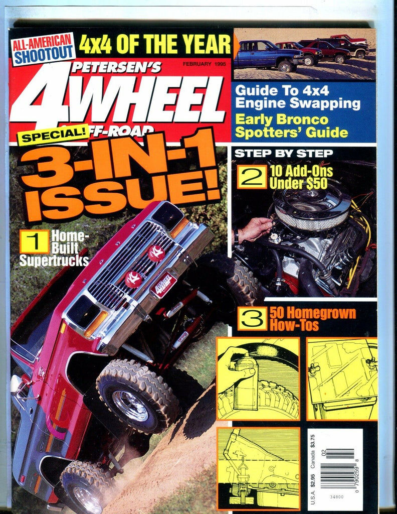 Petersen's 4 Wheel Drive Magazine February 1995 EX No ML 052617nonjhe