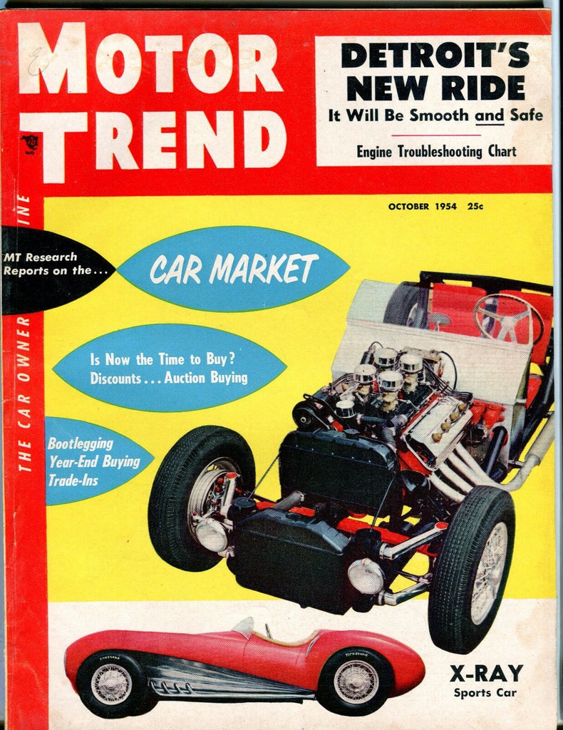 Motor Trend Magazine October 1954 X-Ray Sports Car EX No ML 052617nonjhe