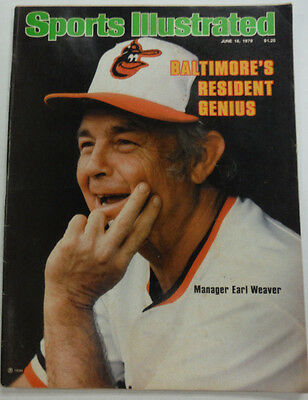 Sports Illustrated Magazine Earl Weaver Baltimore June 1979 NO ML 052315R