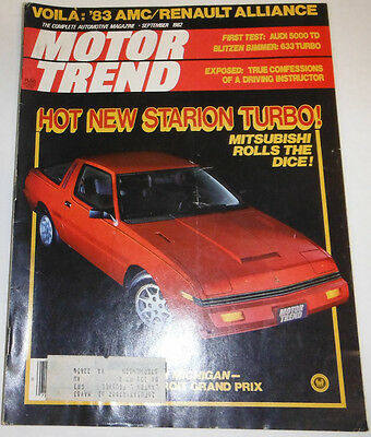 Motor Trend Magazine Hot New Starion Turbo September 1982 080714R