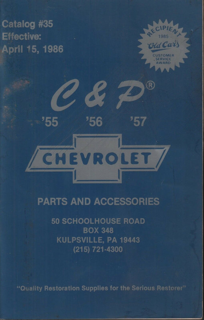 C&P Chevrolet Catalog #35 April 15 1986 082118DBE