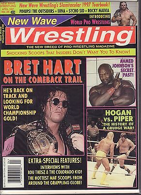 New Wave Wrestling April 1997 Bret Hart, Ahmed Johnson VG 050616DBE