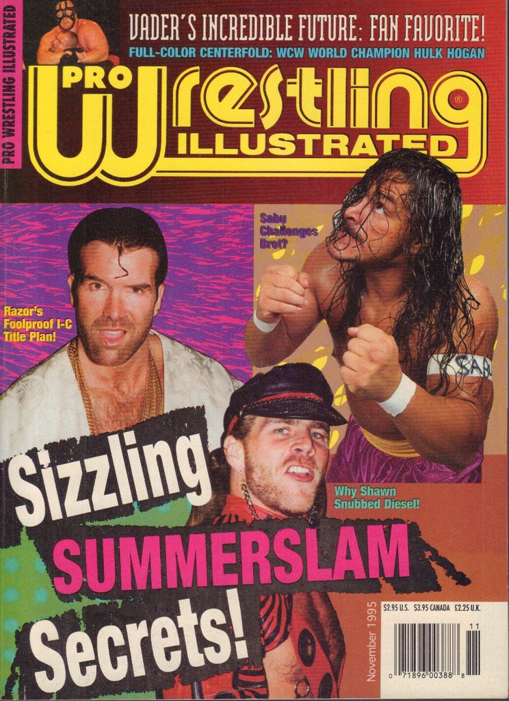Pro Wrestling illustrated November 1995 Razor Ramon, Shawn Micheals 081117nonDBE