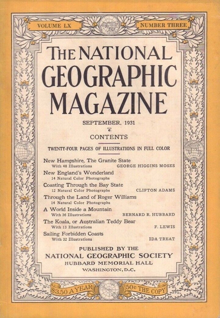 National Geographic September 1931 New Hampshire The Granite State 020717DBE