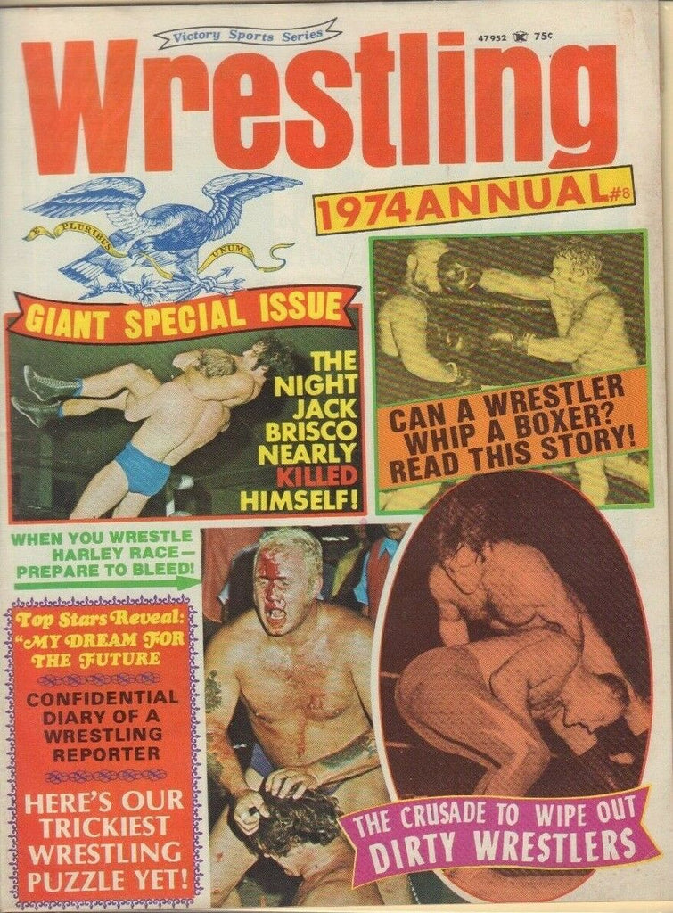 Wrestling Annual For 1974 #8 Jack Brisco Harley Race 030219DBE