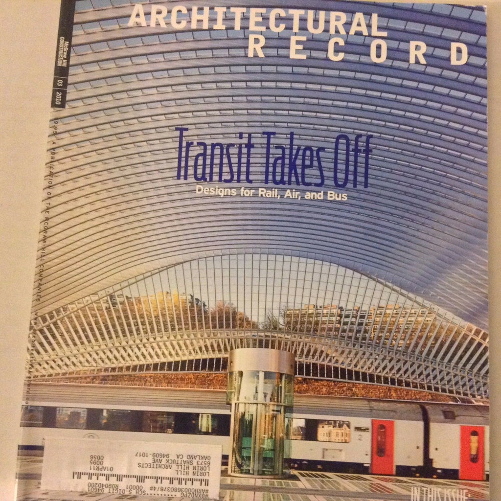 Architectural Record Magazine Transit Takes Off March 2010 070817nonrh2