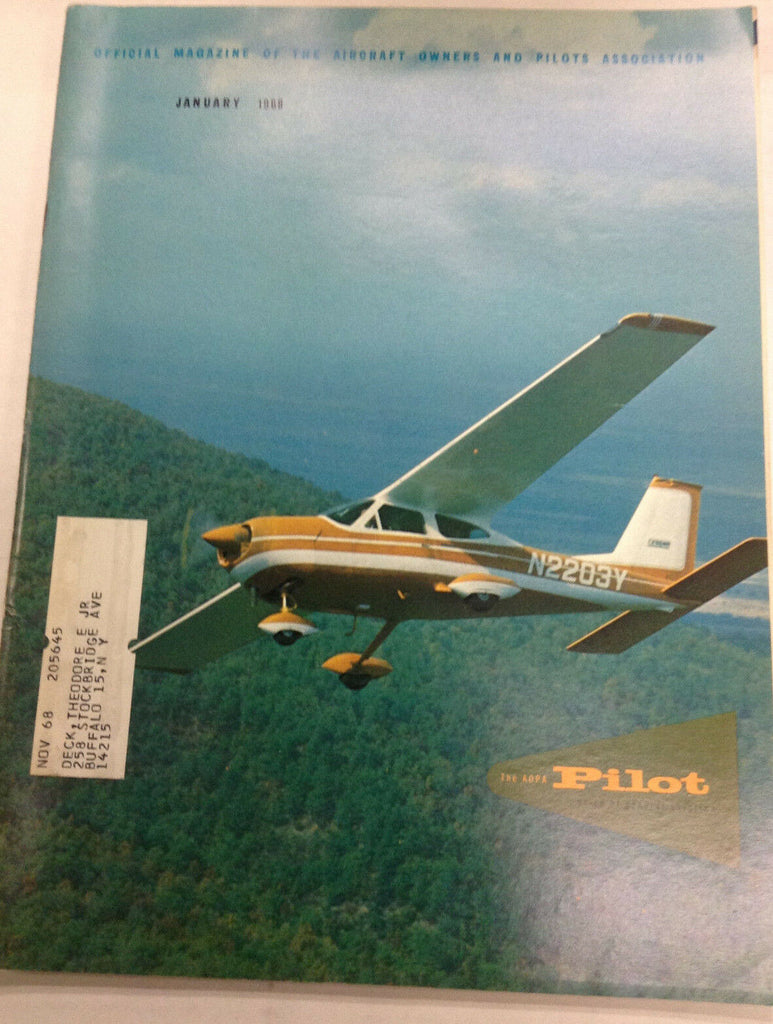 The Aopa Pilot Magazine Dornier & A Fisheye January 1968 120116R