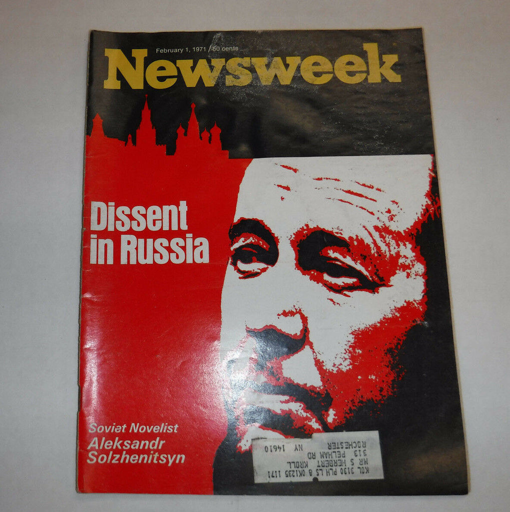 Newsweek Magazine Dissent In Russia February 1, 1971 101916R
