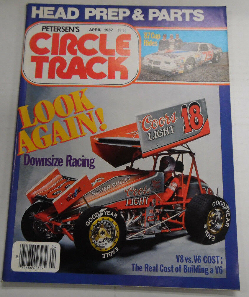 Circle Track Magazine Downsize Racing V8 Vs V6 Cost April 1987 NO ML 040517nonr
