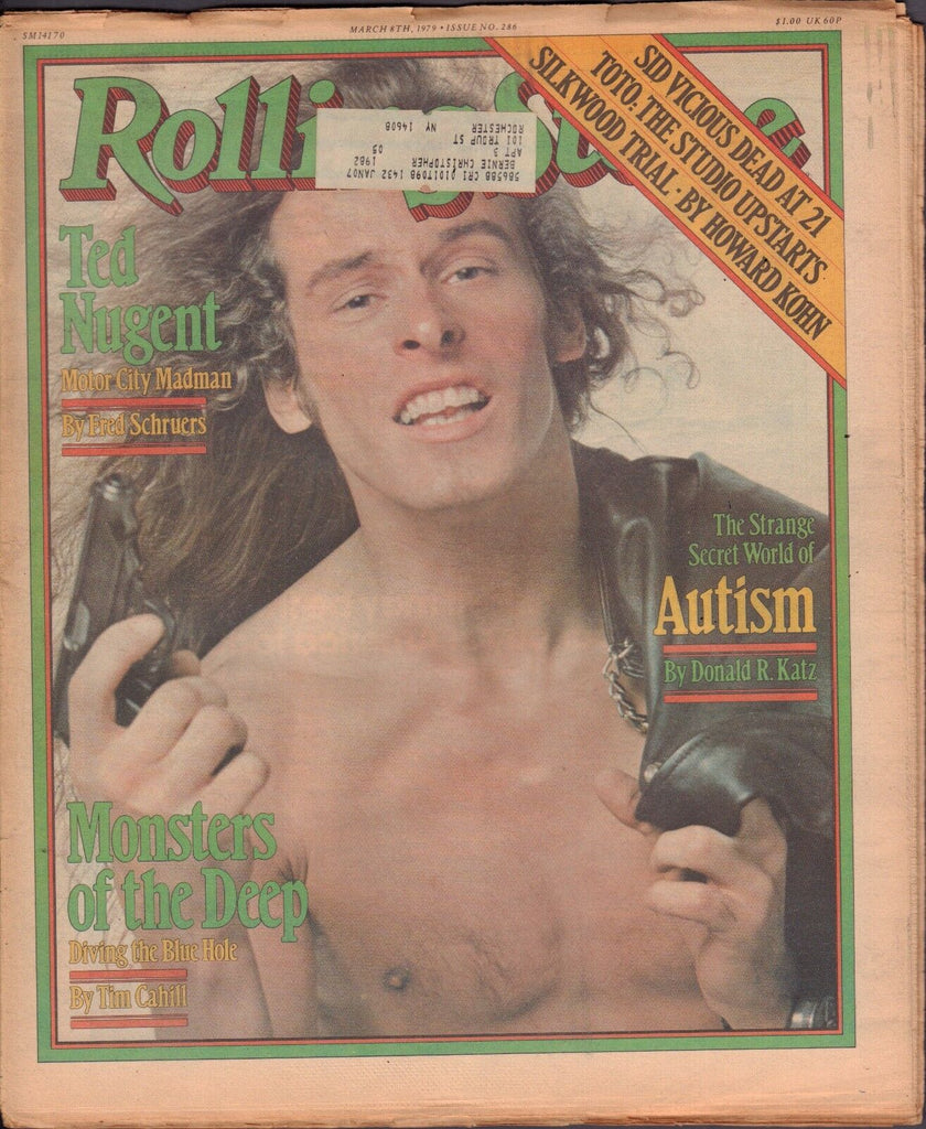 Rolling Stone march 8 1979 Ted Nugent, Sid Vicious, Toto w/ML 121616DBE