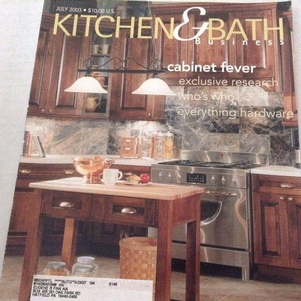 Kitchen & Bath Business Magazine Cabinet Fever July 2003 071317nonrh3