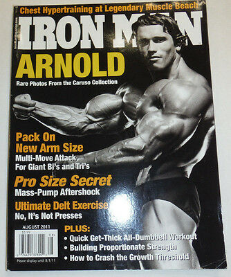 Iron Man Magazine Arnold Schwarzenegger Pack On Arm Size August 2011 101014R