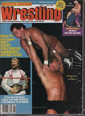 Sports Review Wrestling June 1988 Sting, Lex Luger VG 020116DBE