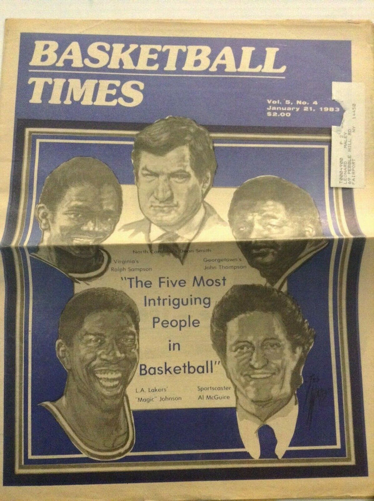 Basketball Times Ralph Sampson Magic Johnson January 21, 1983 062919nonrh