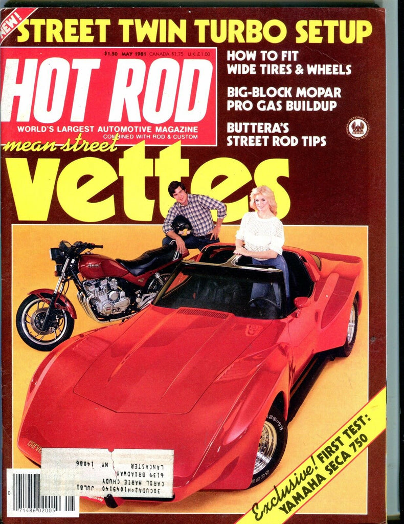 Hot Rod Magazine May 1981 Vettes Yamaha Seca 750 EX w/ML 051217nonjhe