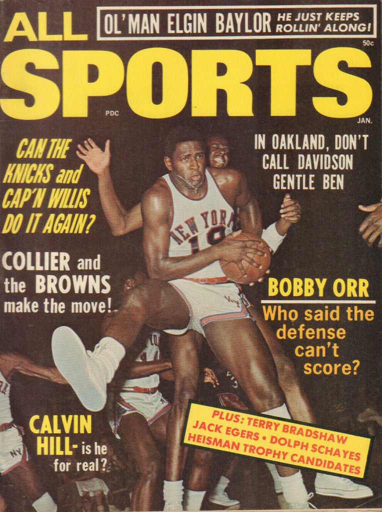 All Sports January 1971 Calvin Hill Bobby Orr Elgin Baylor 042320DBE