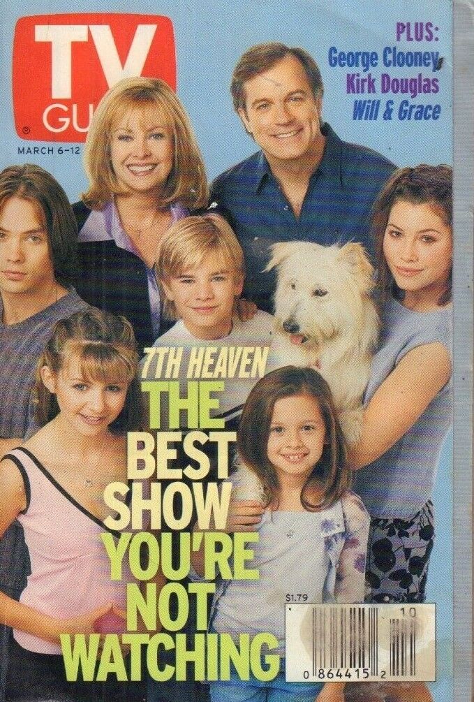 Tv Guide Magazine 7th Heaven George Clooney March 12, 1999 022718nonr