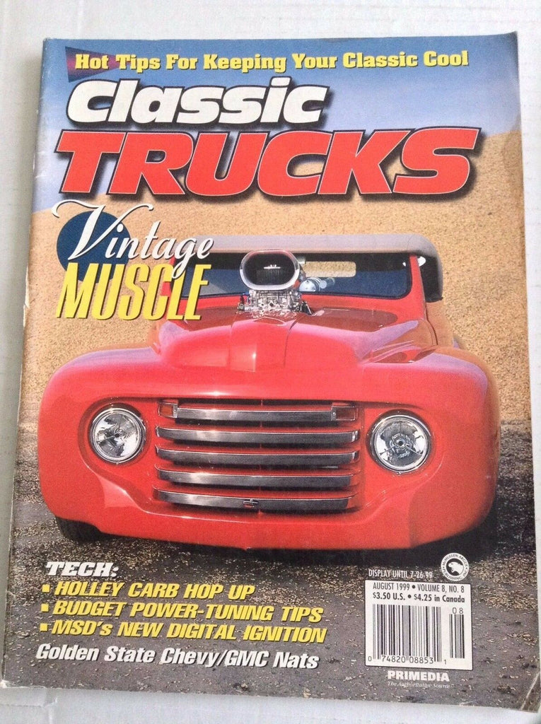 Classic Trucks Magazine Vintage Muscle Holley Carb August 1999 032217NONRH