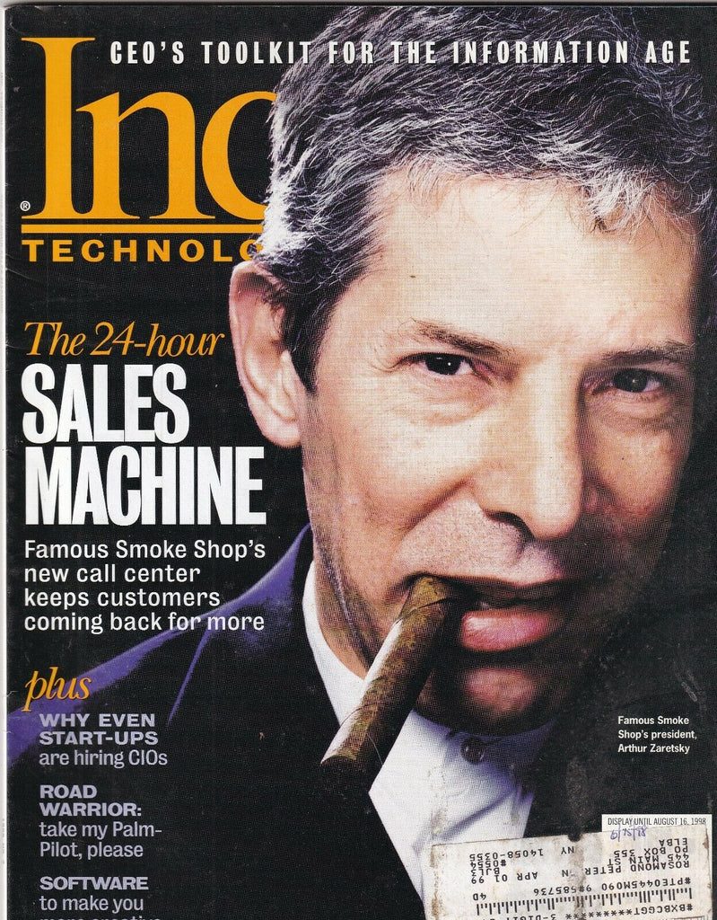 Inc. Magazine Arthur Zaretsky 24 Hour Sales Machine 1998 No.2 092719nonr