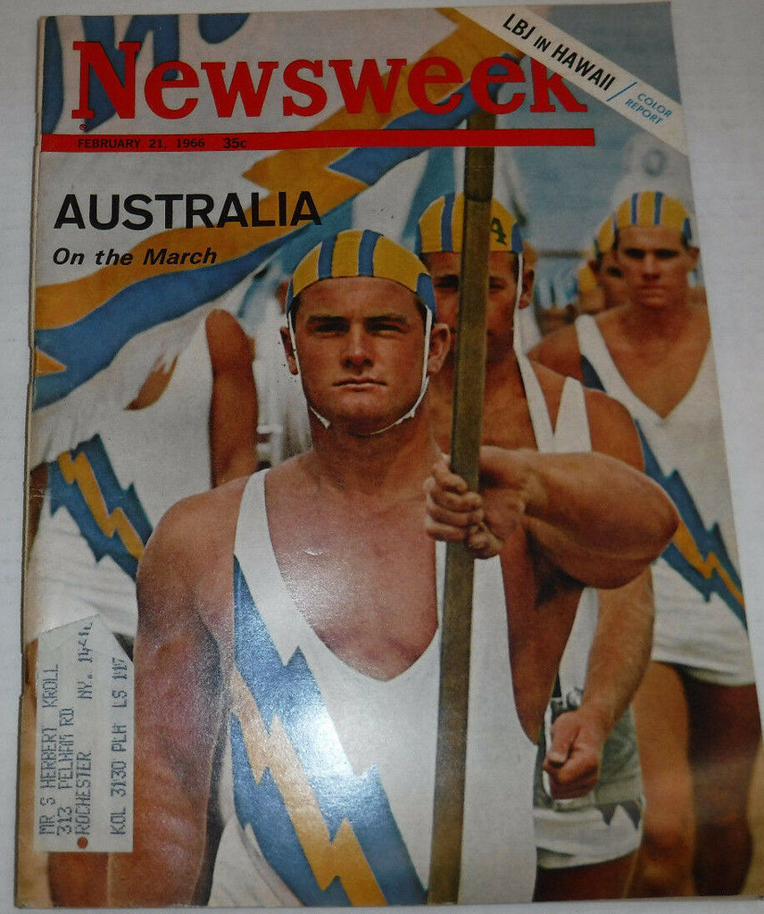 Newsweek Magazine Australia On The March February 21, 1966 101116R