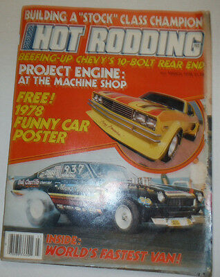 Popular Hot Rodding Magazine Project Engine March 1978 NO ML 122314R