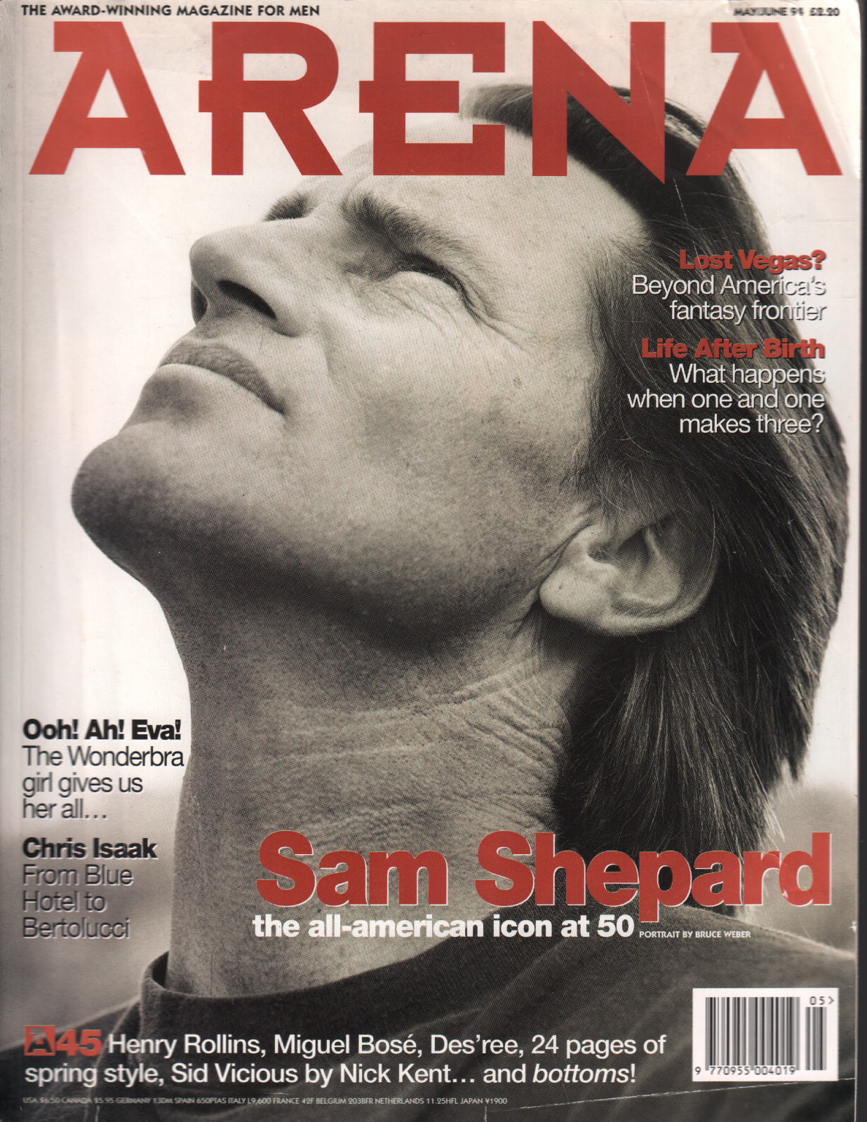 Arena Magazine #45 May/June 1994 Sam Shepard Chris Isaak Henry Rollins –  mr-magazine-hobby