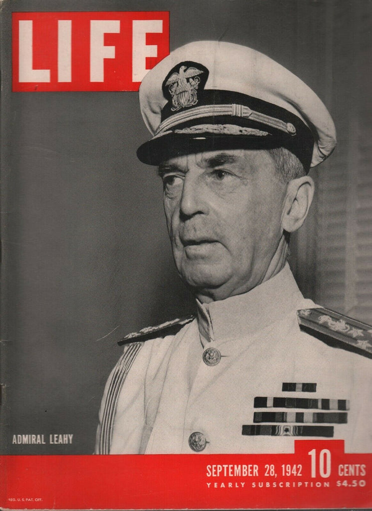 Life Magazine September 28 1942 WWII Admiral Leahy 081619AME