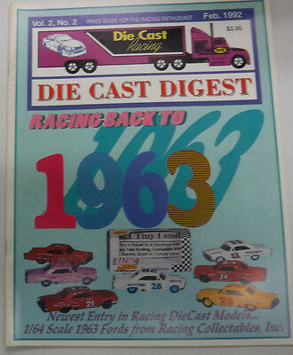 Die Cast Digest Magazine Racing Back To 1963 February 1992 081315R2