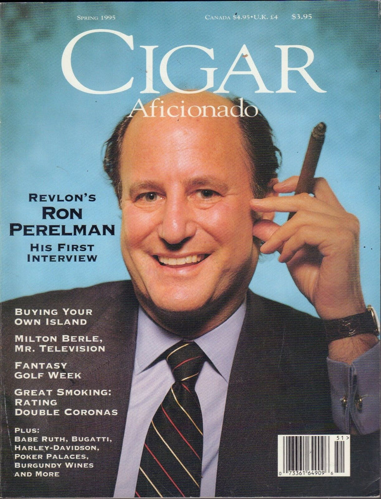 Cigar Aficionado Magazine Spring 1995 Ron Perelman 102916DBE