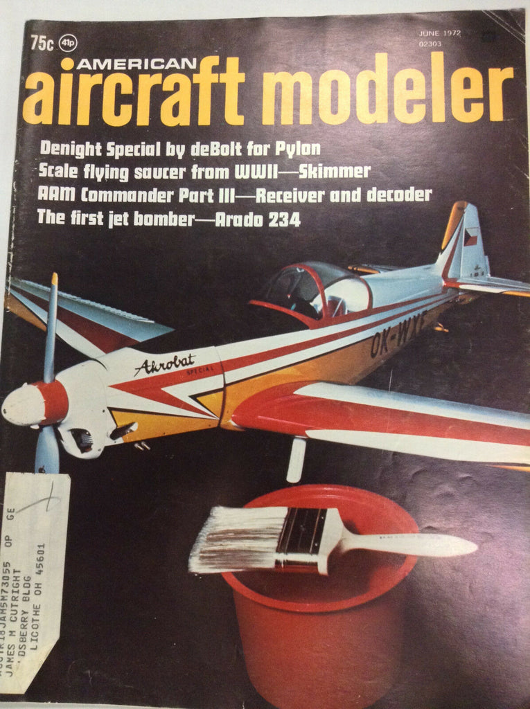 Aircraft Modeler Magazine Denight DeBolt For Pylon June 1972 040917nonrh2