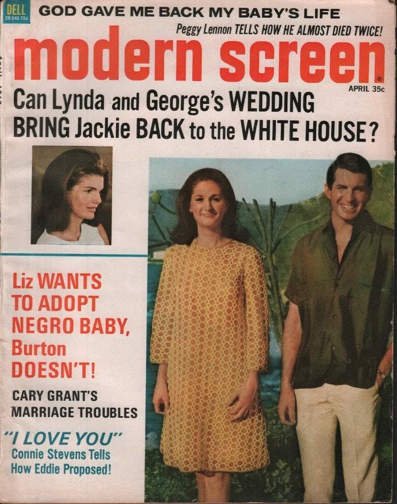 Modern Screen April 1967 Jackie Kennedy Cary Grant Connie Stevens 062019AME