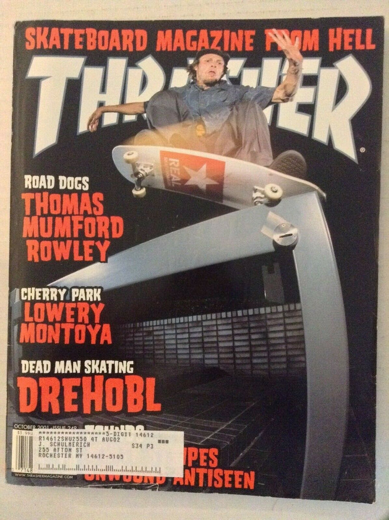 Thrasher Magazine Lowery Montoya Thomas , Mumford October 2001 040119nonrh