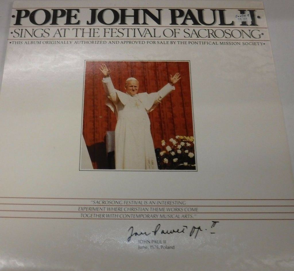 Pope John Paul II Sings at the festival of Sacrosong 33RPM 102916LLE