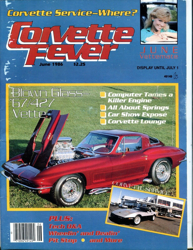Corvette Fever Magazine June 1986 Blown Glass-'67/427 Vette 070517nonjhe