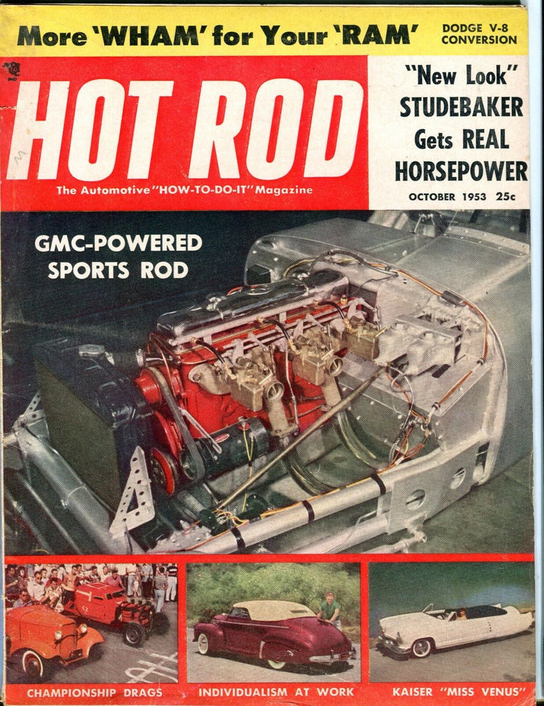 Hot Rod Magazine October 1953 GMC-Powered Sports Rod EX No ML 051817nonjhe2