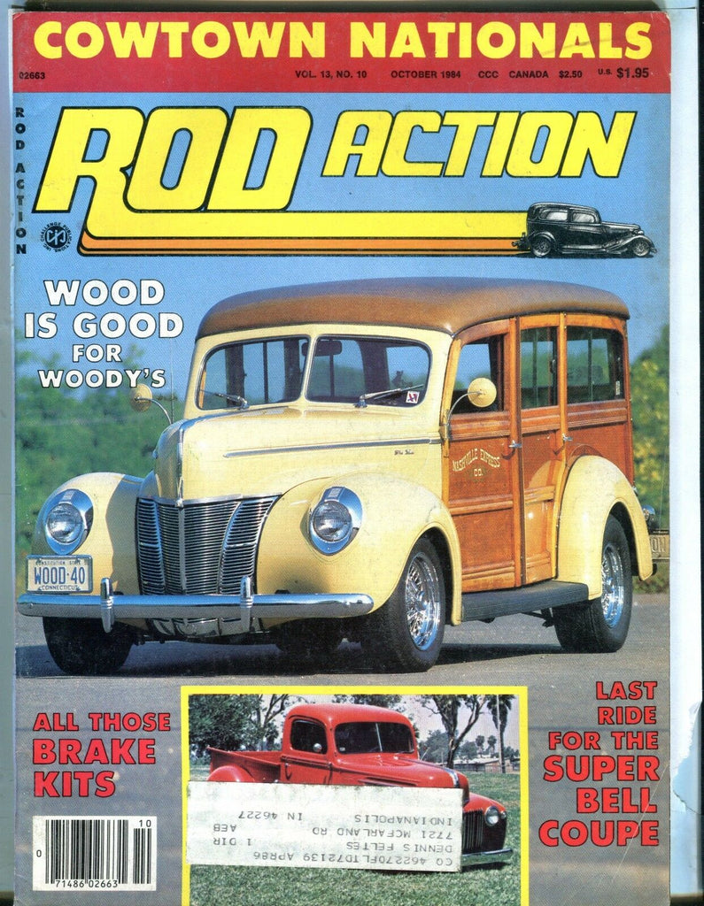 Rod Action Magazine October 1984 Super Bell Coupe Woody's EX w/ML 032017nonjhe