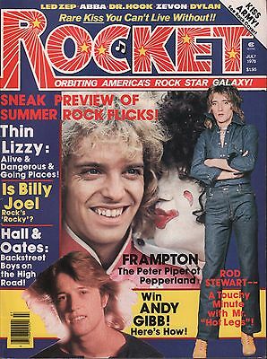 Rocket Music Magazine July 1978 Peter Frampton, Rod Stewart EX 112415DBE