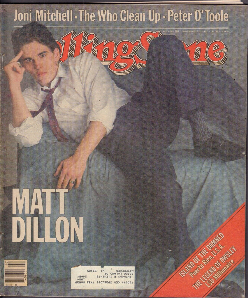 Rolling Stone November 25 1982 Matt Dillon w/ML VG 122816DBE