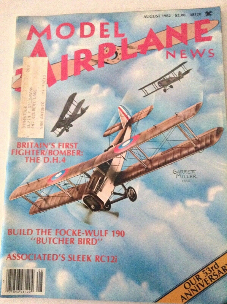 Model Airplane News Magazine The DH4 Focke Wulf 190 August 1982 041117NONRH2