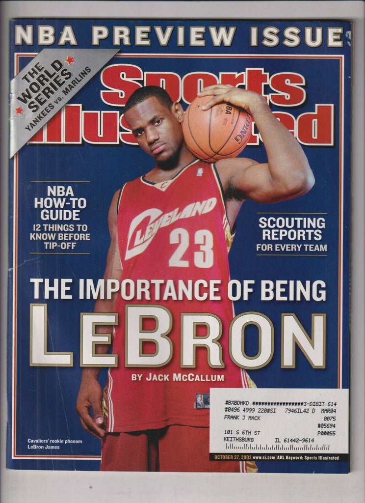 Sports Illustrated LeBron James Juan Pierre October 27, 2003 021420nonr